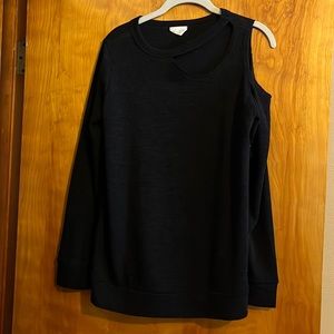 Black cut out sweater